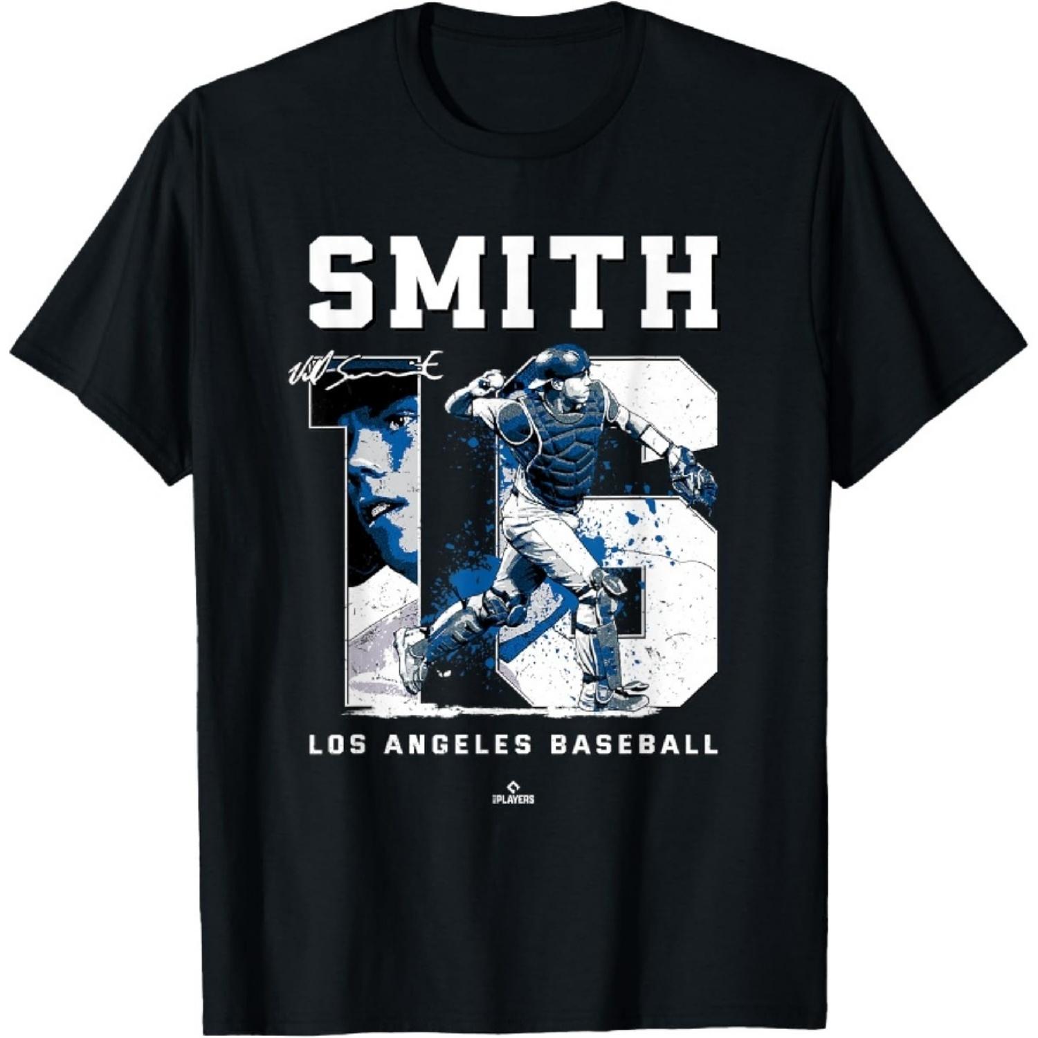 

Number and Portrait Will Smith Los Angeles MLBPA T-Shirt XXXXXL чорний
