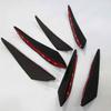 6 Pieces PU Car Front Bumper Lip Decorative Stylish Self-adhesive Carbon Fiber Grain Splitter Part Accessories