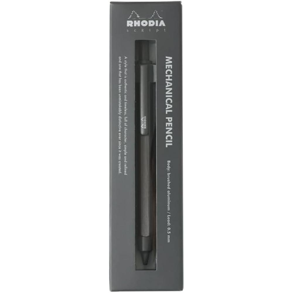 Rhodia 0.5mm Mechanical Pencil Script Aluminum Body   Anodized   Titanium Cf9373