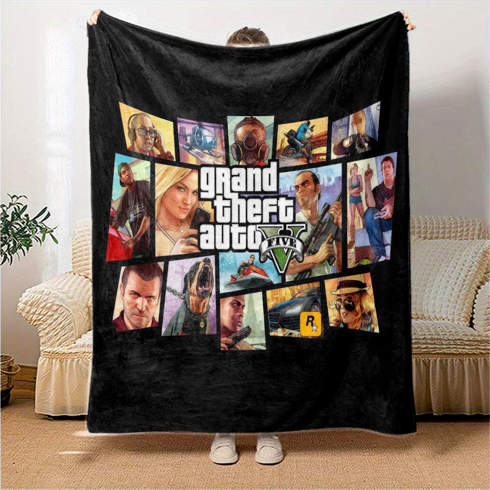 GTA Flannel Blanket, High quality Comfortable for All Seasons, Home Decor, Warmth and Comfort