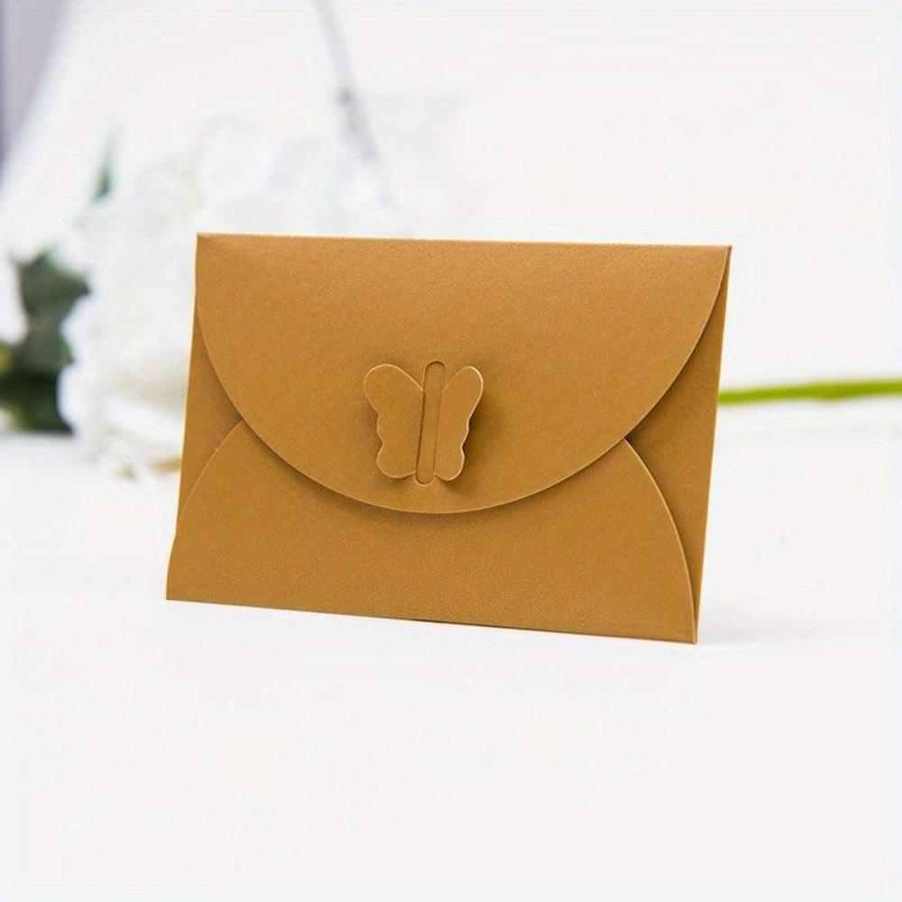 

20 шт./лот Мини 10,5*7 см бумажные конверты с пряжкой-бабочкой Простая ретро-пряжка Декоративный маленький бумажный конверт 20Pcs