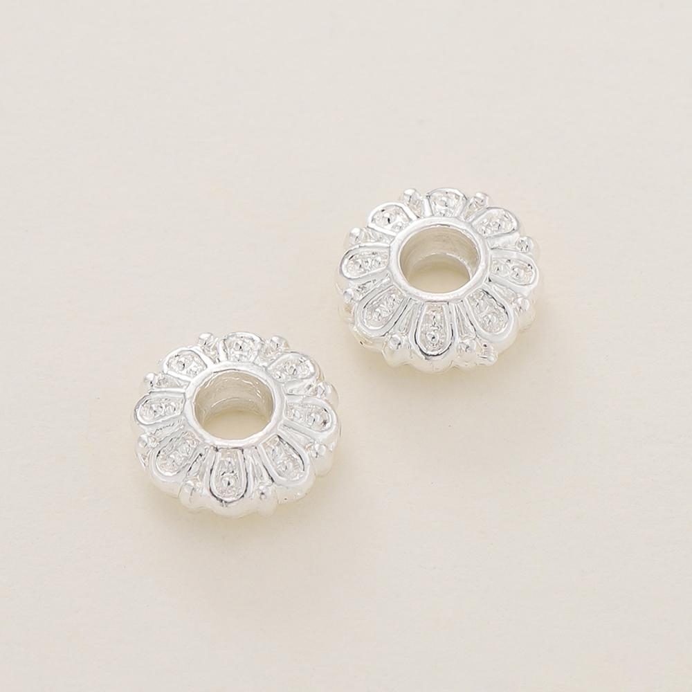 10Pcs/Pack 2*6mm 14/18K Gold Plated Alloy Flat Spacer Beads For Handmade DIY Jewelry Making Bracelet Necklace Accessories