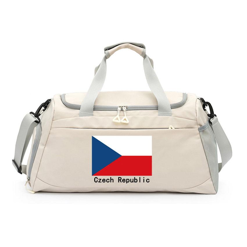 Sport Gym Handbag Crossbody Bags Czech Republic Flag Printed with Shoes Pocket Training Daypack Fitness Yoga Tote Packs
