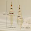 Triangle Fashionable Gold Crystal Earrings For Women Elegant Street Style