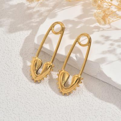 2025 New Hot Sale Women's Earrings Versatile Love Pin Design Geometric Stud Earrings Light Luxury Earrings