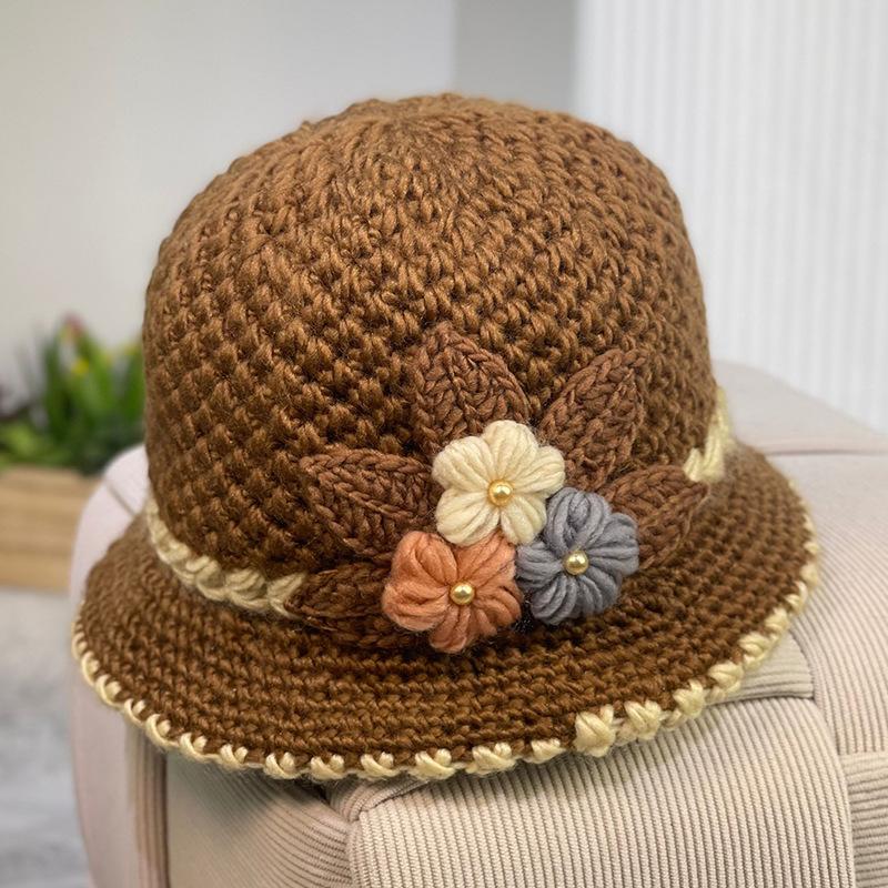 

Winter Knitted Hat Women s Autumn and Winter Hat Classic Winter Women s Hat Bucket Hat Warm Winter Hat Thickened Pullover Hat хакі