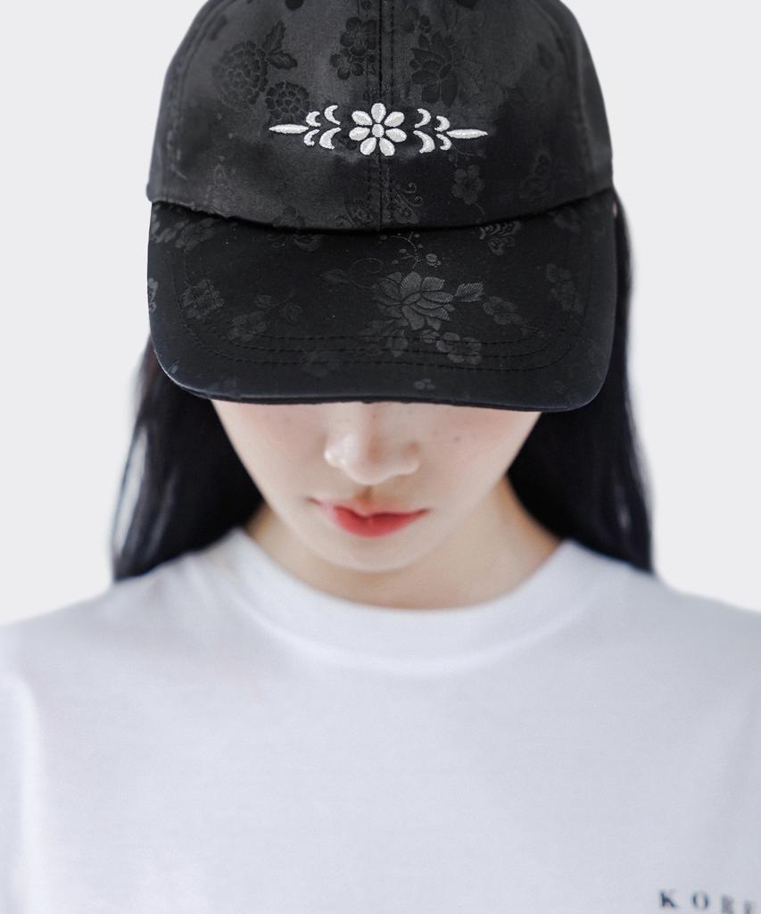 TEENYTIGER Mother-Of-Pearl Flower Hair Ribbon Hat Black