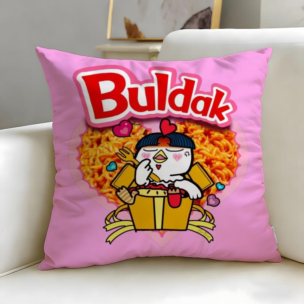 Popularna poduszka Samyang Buldak Ramen Poszewka Miękka i Łatwa do Prania Poszewka na Poduszkę – Wszechstronna na Kanapę, Łóżko, Podróż i do Biura