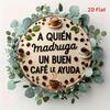 Coffee Eucalyptus Spanish Quote Metal Tin Sign Home Decor