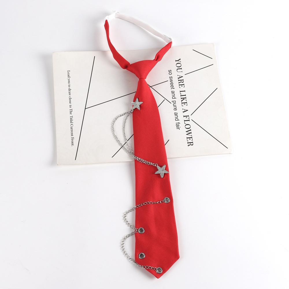 Jk Uniform Necktie With Star Chain Decoration For College Students Gift For Teens