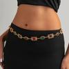Ingemark Retro Colorful Acrylic Rhinestone Waist Chain Women Bohemia Exquisite Luxury Adjustable Belly Body Chain Y2K Jewelry