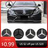 Car Sticker Front Grill Mirror Emblem Black And Silver Newest 3D Style Emblems Fit For Mercedes Benz A B C E S R SL ML GL GLA GL