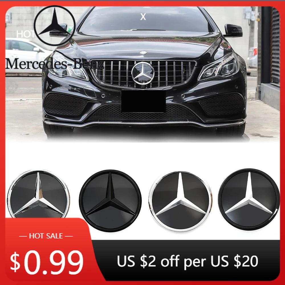 Car Sticker Front Grill Mirror Emblem Black And Silver Newest 3D Style Emblems Fit For Mercedes Benz A B C E S R SL ML GL GLA GL