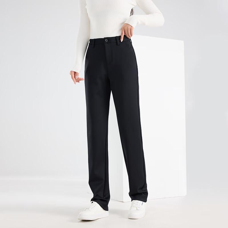 Fengxun Women's Anti-Wrinkle Straight-Leg Casual Pants