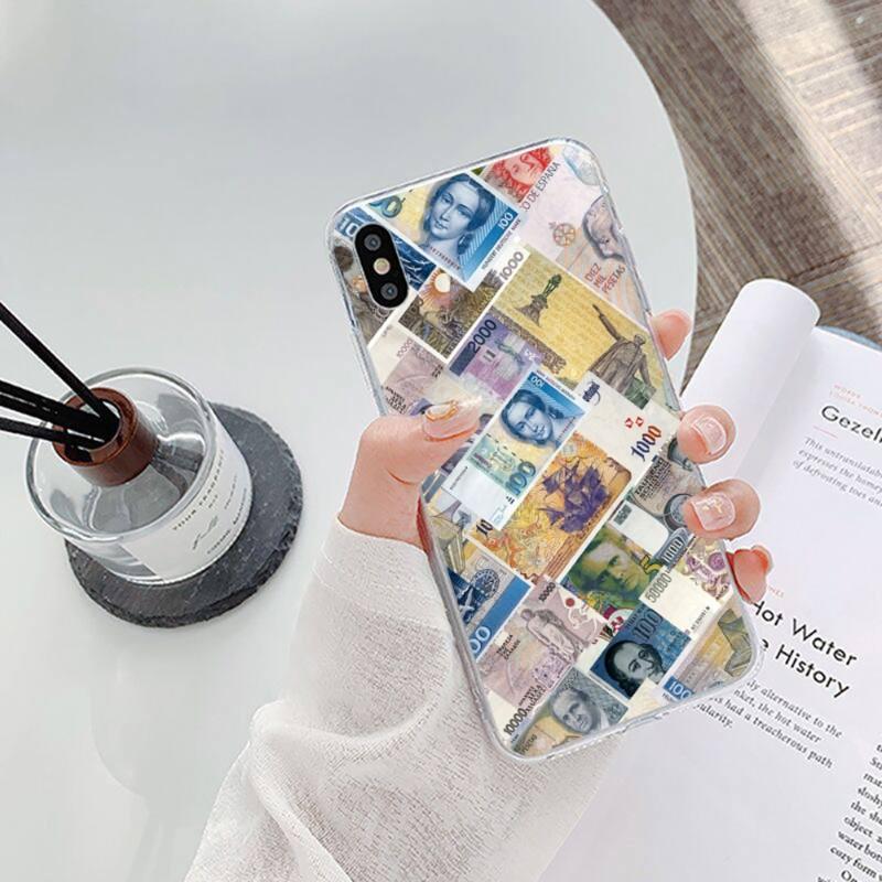U.S. Dollar Money Phone Case For IPhone 14 13 12 11 XS X 8 7 6 Plus Mini Pro Max SE 2022 Soft Transparent Phone Cover