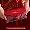 High-End Chinese Wedding Red Envelope Bag for 10,000 Yuan, New Style Cloth Art Design, Perfect for Parents' Address Change Gift