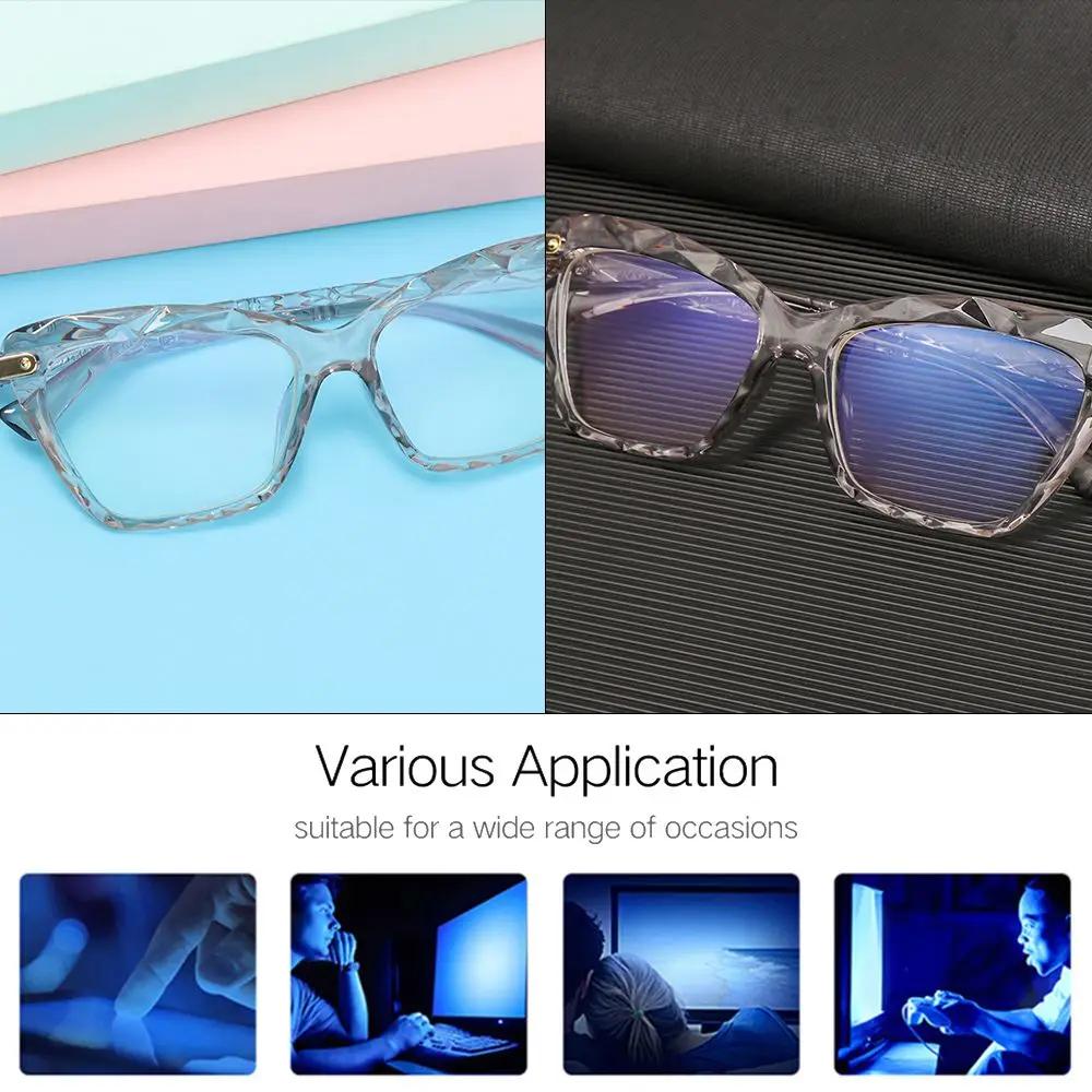 Square Vision Care Oversized Anti-blue Light Glasses Computer Goggles Multi-section Eyeglasses Cat Eye Eyewear