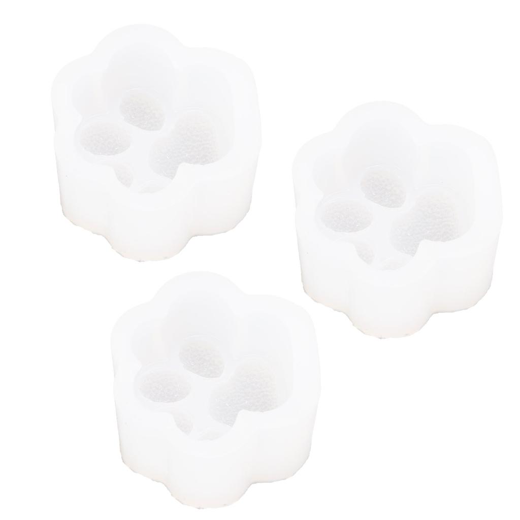 3 Stück Katzenpfote Silikonform Hochelastisches Silikon Katzenpfote Weit verbreitete Silikon Backform für Halskette Schlüsselanhänger DIY