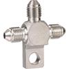 Stainless Steel 3AN Male Brake Line Tee Block Fitting Adapter With Mount Tab