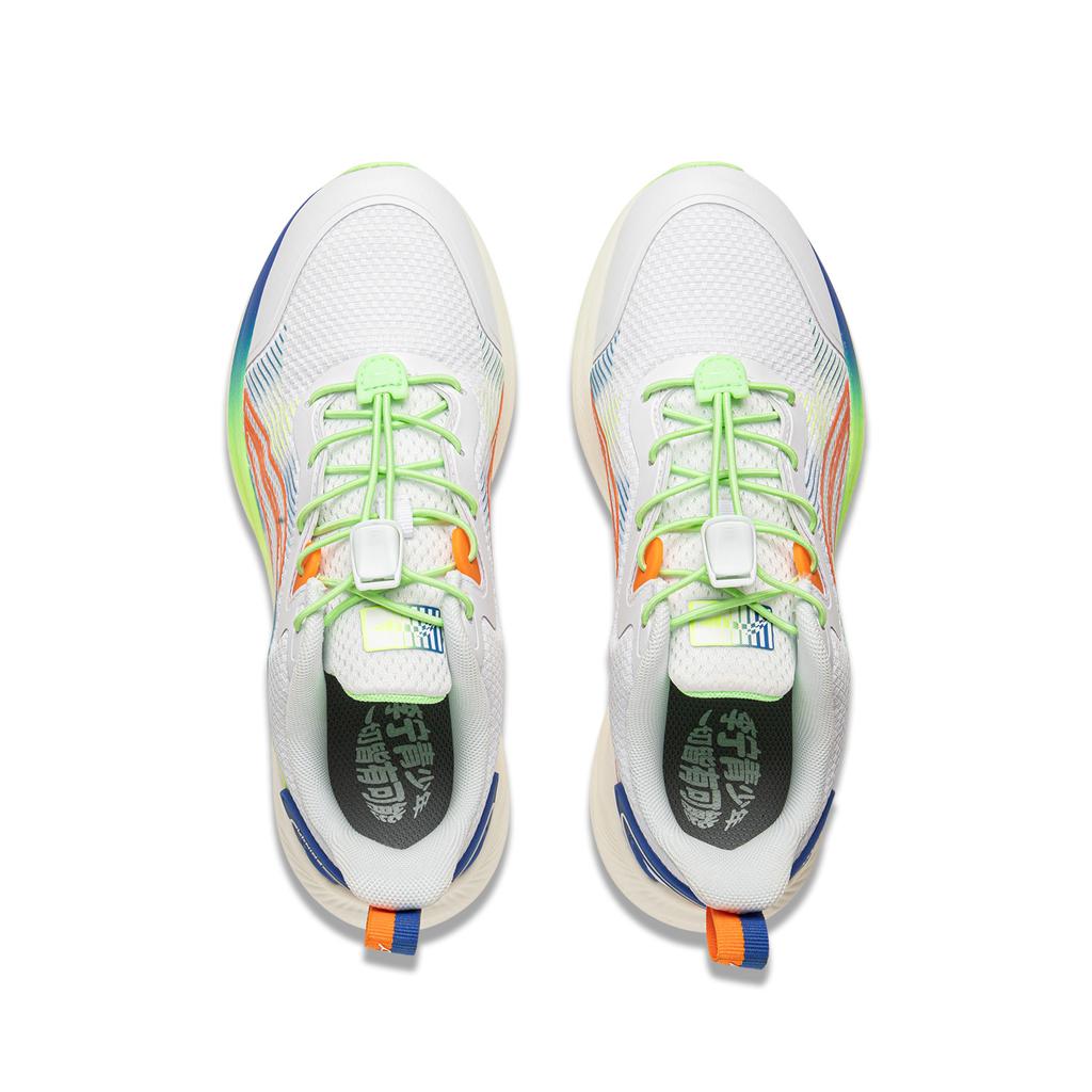 Li Ning Lightweight Durable Comfortable Low-Top Running Shoes Kids Sneakers Standard-White Ice-Orange YKFT062-15