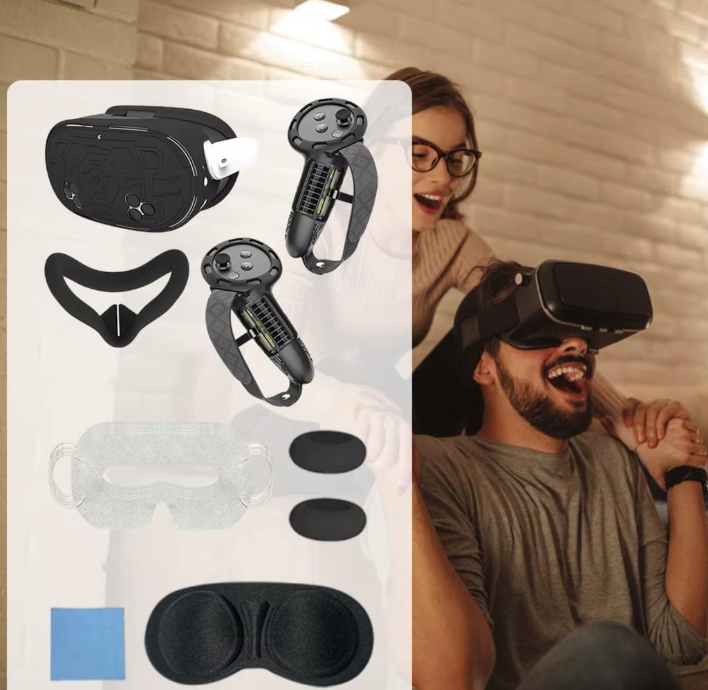 7-in-1 set silicone case protection FOR oculus meta quest 3S VR goggles full cover