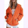 Felpa con zip metallica unisex transfrontaliera - Colore tinta unita, Giacca Autunno/Inverno