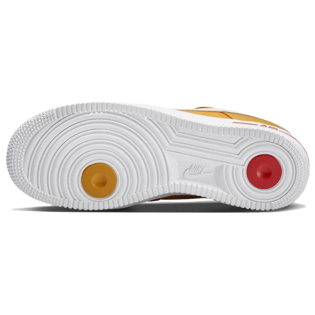 New Nike Air Force 1 Low '07 Se 40th Anniversary Yellow Ochre Mini Swoosh Women's DQ7582-700