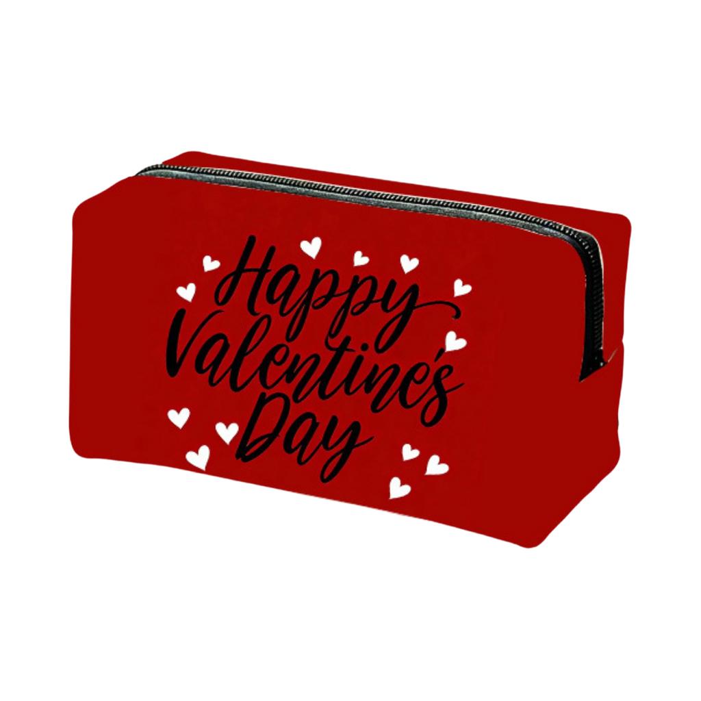 Valentine's Day Series Square Makeup Bag For Women, Large Capacity Storage Bag