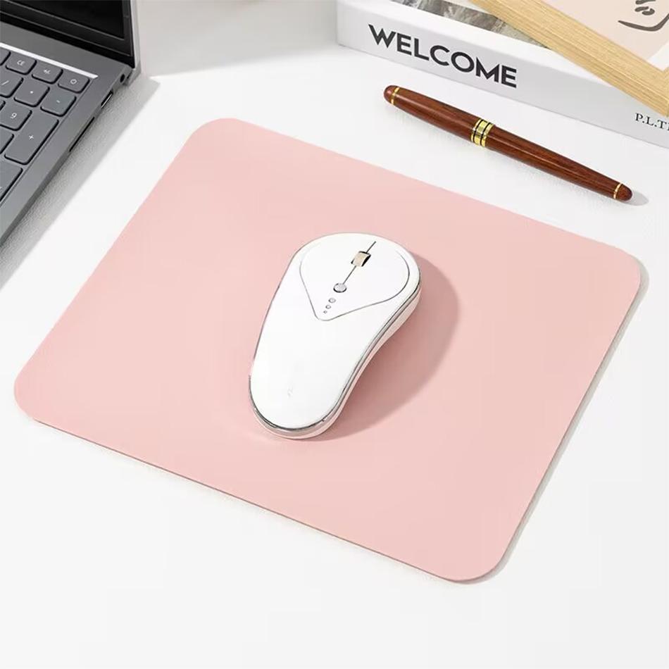 Small Pu Mouse Pad Non-Slip Gaming Desktop Leather Mouse Pad Waterproof Anti-Scratch Easy To Clean Mat For Pc Laptop Desktop