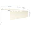 Automatic Retractable Awning with Valance 4x3 m Cream