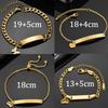 Atoztide Personalized Engrave Name Bracelet For Men Women Kids Stainless Steel Heart Adjustable Figaro Chain Family Jewelry Gift