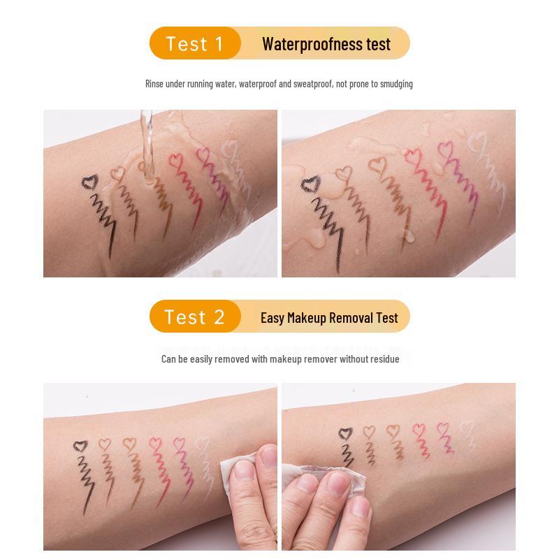Automatic Colored Waterproof Eyeliner Gel Pencil - 6 Colors, Easy Application for Beginners