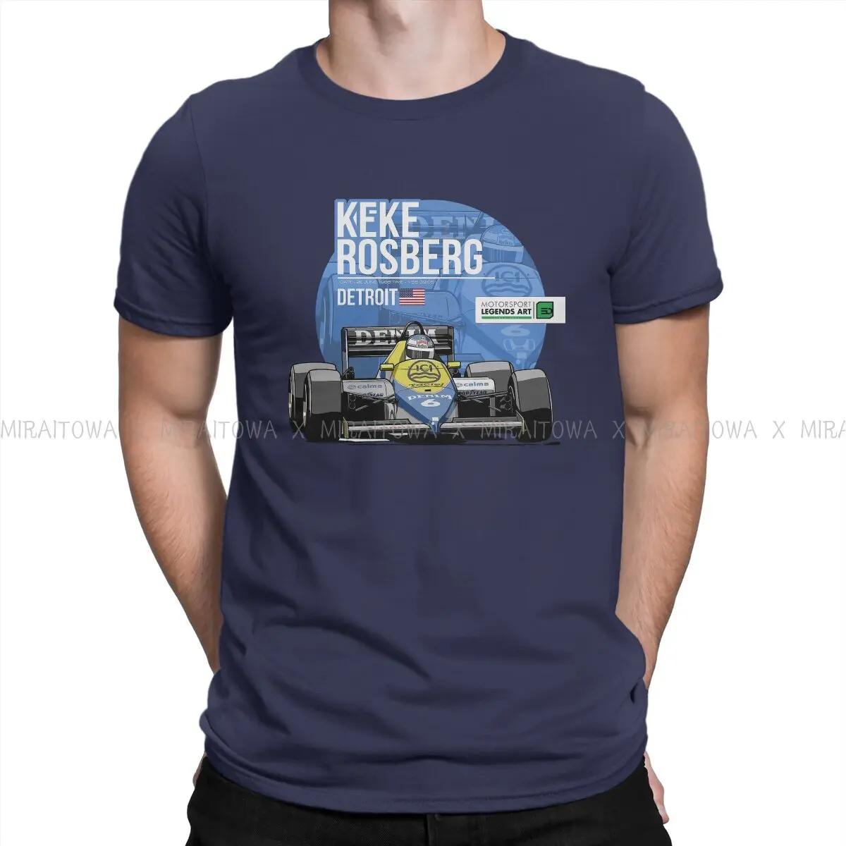 

Ayrton Senna Race Raer Crewneck TShirts Keke Rosberg 1985 Detroit Print Homme T Shirt New Trend Tops Size S6XL 4XL