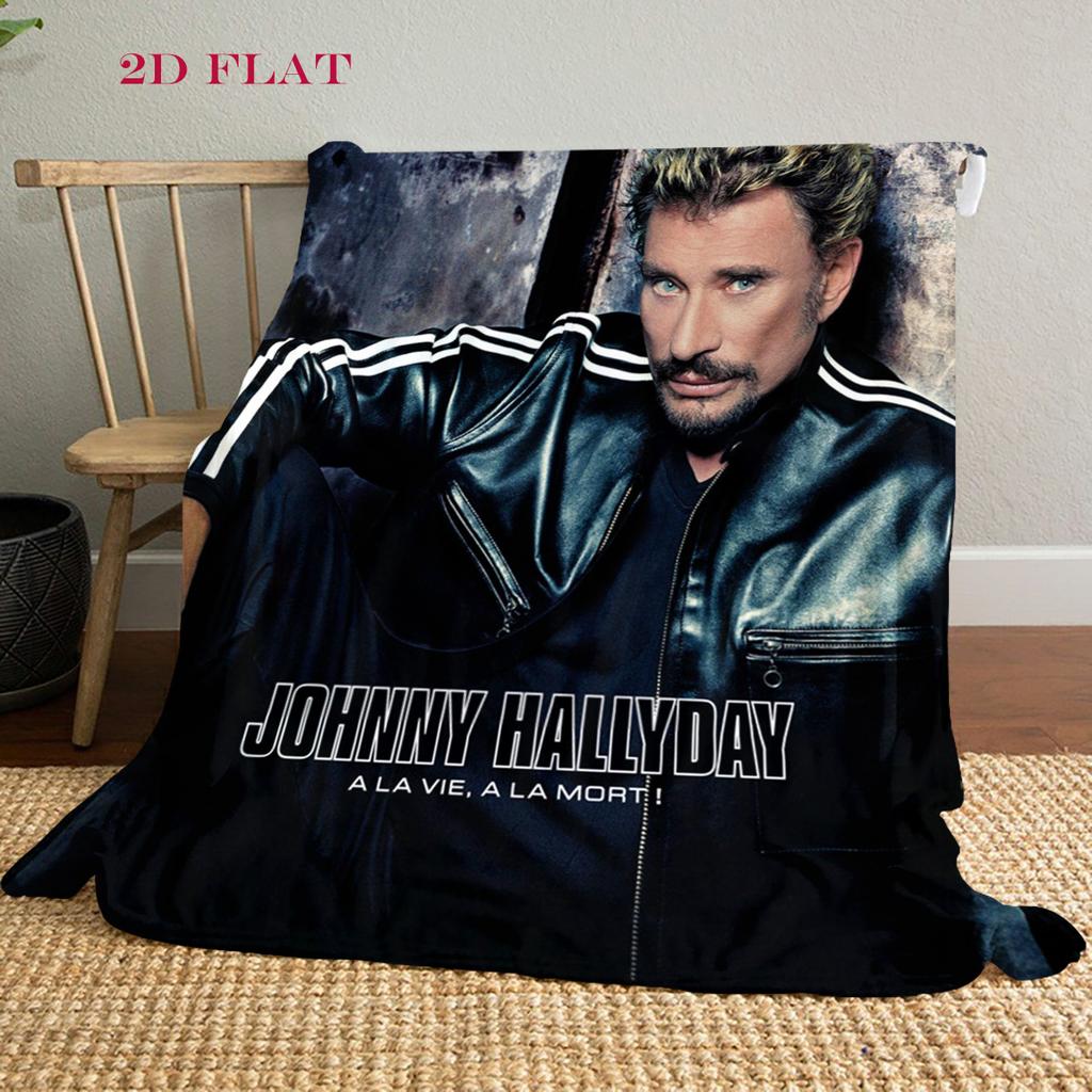 Johnny Hallyday: Life Death blanket blanket Soft and comfortable bedroom Nap Blanket Digital printing