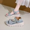 Platform Sandals Women's Summer New Fashion Flat Velcro Casual Sports Beach Shoes
