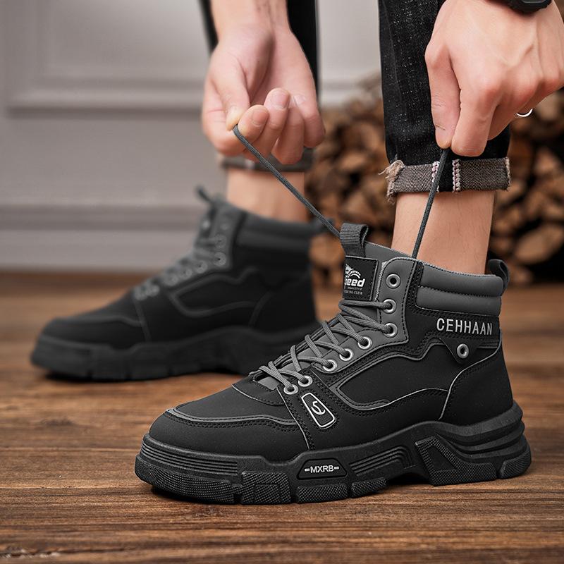 Martin boots men's 2024 new autumn men's British style high-top retro men's shoes labor insurance tooling rhubarb boots