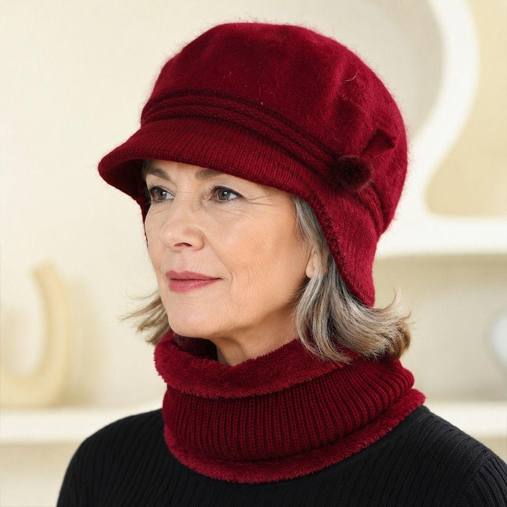 Ear Flap Hat Scarf Set Plush Lined Beanie Neck Warmer Set Gifts Winter Hat Set  Winter Wear