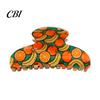 Fruit Print Hair Claw Back Head Shark Clip, Summer Claw, Large Size Shower Clip for Thick Buns And Half-Ties