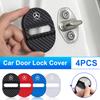 4PCS Car Door Lock Cover Stainless Steel Protection Accessories For Mercedes Benz AMG W124 W202 W203 W204 W210 W211 W212 HP3