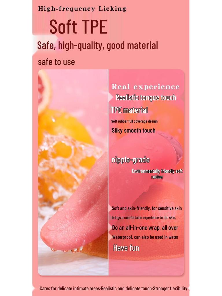 Realistic Clitoral Licking & Warming Vibrator: G-Spot Orgasming Adult Toy for Women