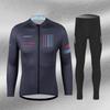 Lightweight Quick-Dry UV Protection Cycling Jersey Set Long Sleeve Mountain Road Bike Riders Men