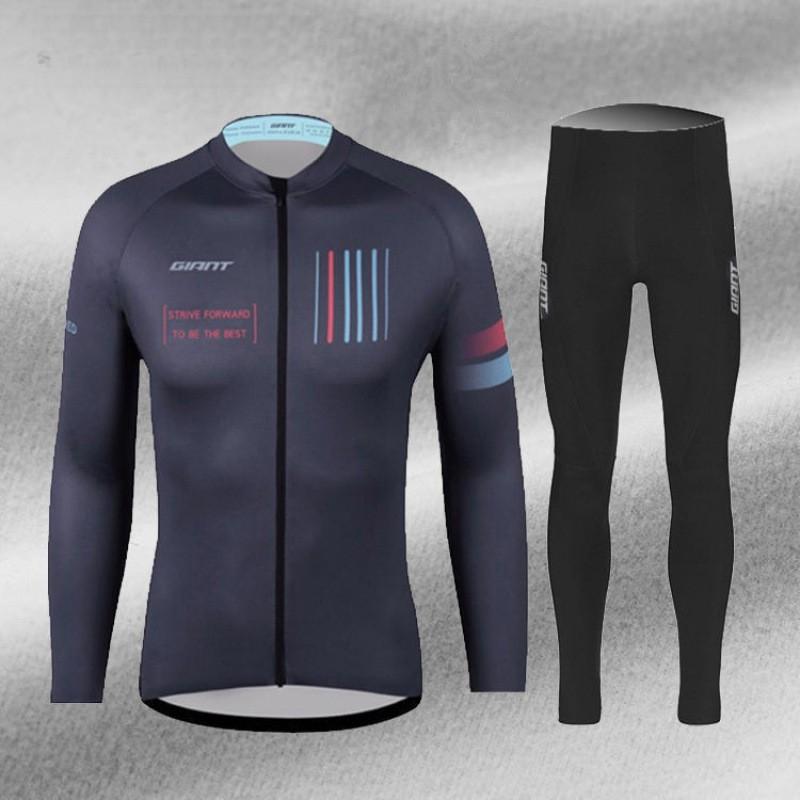 Lightweight Quick-Dry UV Protection Cycling Jersey Set Long Sleeve Mountain Road Bike Riders Men