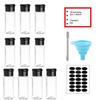 5/10/15Pcs 100Ml Empty Jars Plastic Spice Bottles Set For Storing Barbecue Seasoning Salt Pepper With Spice Rack Holds