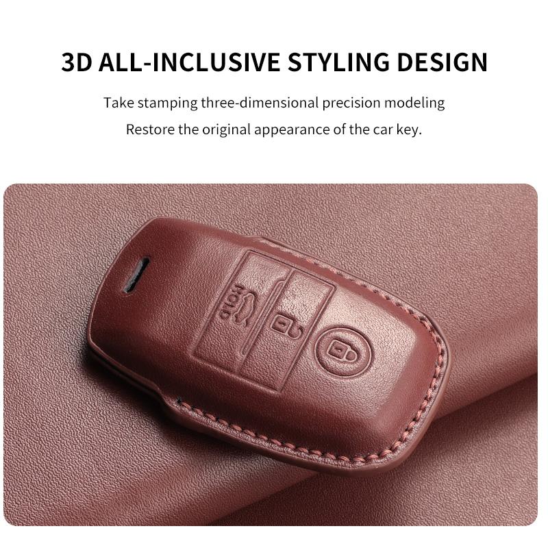 Genuine Leather Auto Key Fob Cover Case Housing Fit For Kia K3 K4 K5 K3S Kx3 Kx5 Soul Rio Sorento Ceed Sportage Auto Key Fob Housing Protective