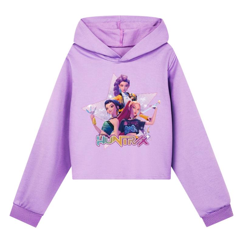 Hoodies Sweatshirts Girls Short Cartoon Print Sweatshirt Comfortable Soft Hoodie Fashion 110cm 1988₽