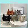 Canvas Ladies Crossbody Bag With Solid Color Drawstring Design For Daily Use And Urban Style