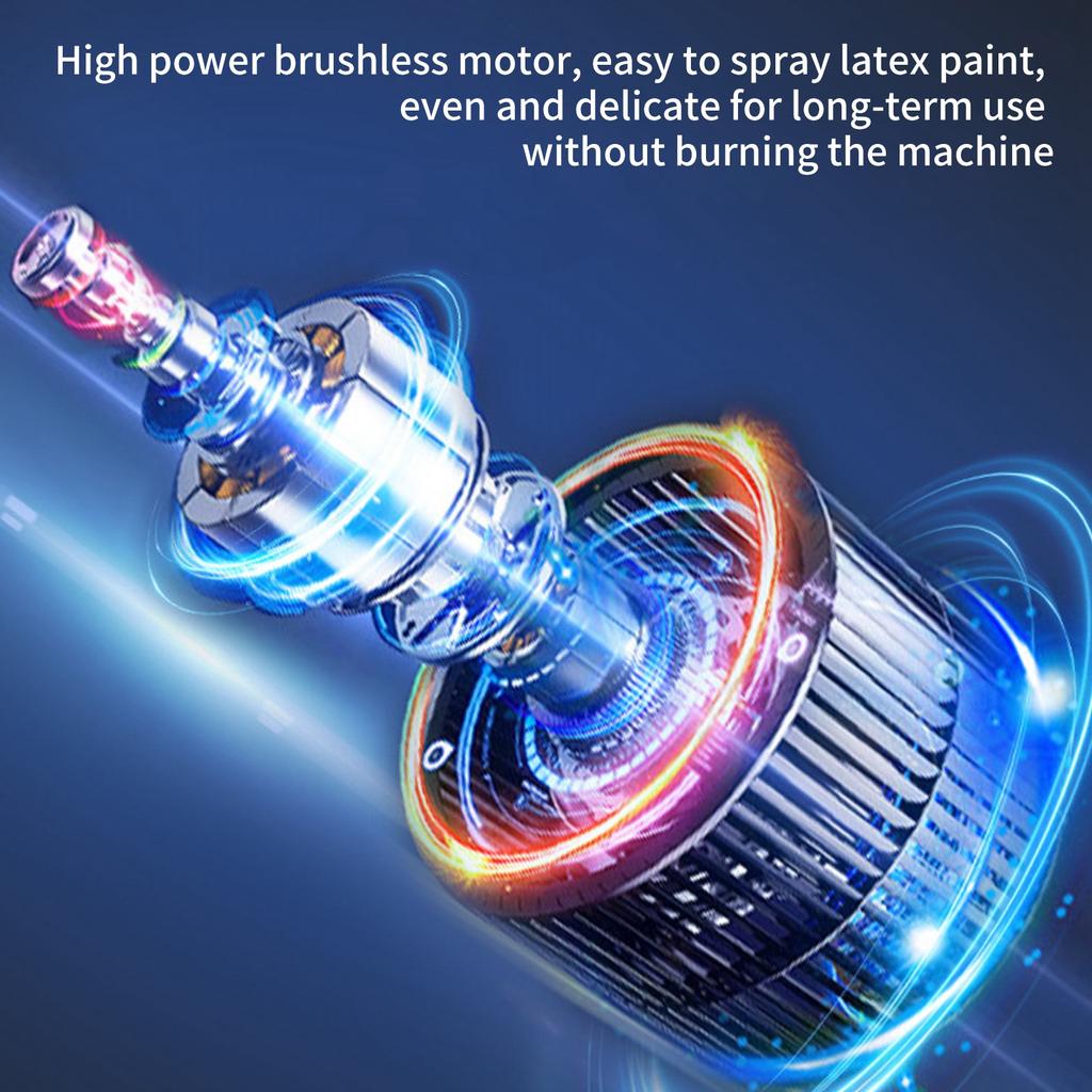 Cordless Paint Sprayer   Powerful Motor Electric Spray Paint   With Nozzle