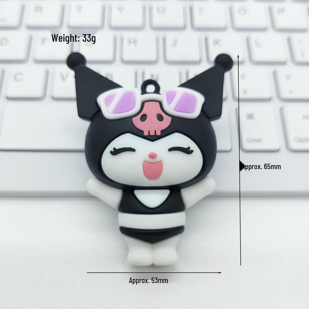 Cartoon KT Cat Keychain: Soft PVC Rubber Sanrio Bag Pendant DIY Accessory