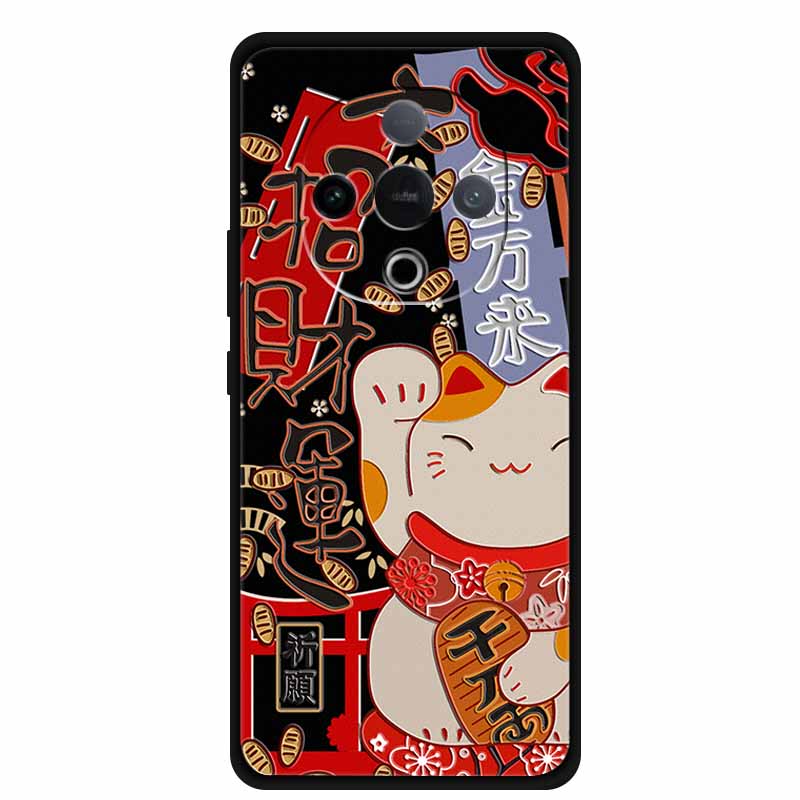 For Vivo Y300 5G Case 3D Emboss Flower Black Silicone Soft Back Cover Case For Vivo Y300C 2025 Phone Case 6.77" Coque Shell Para