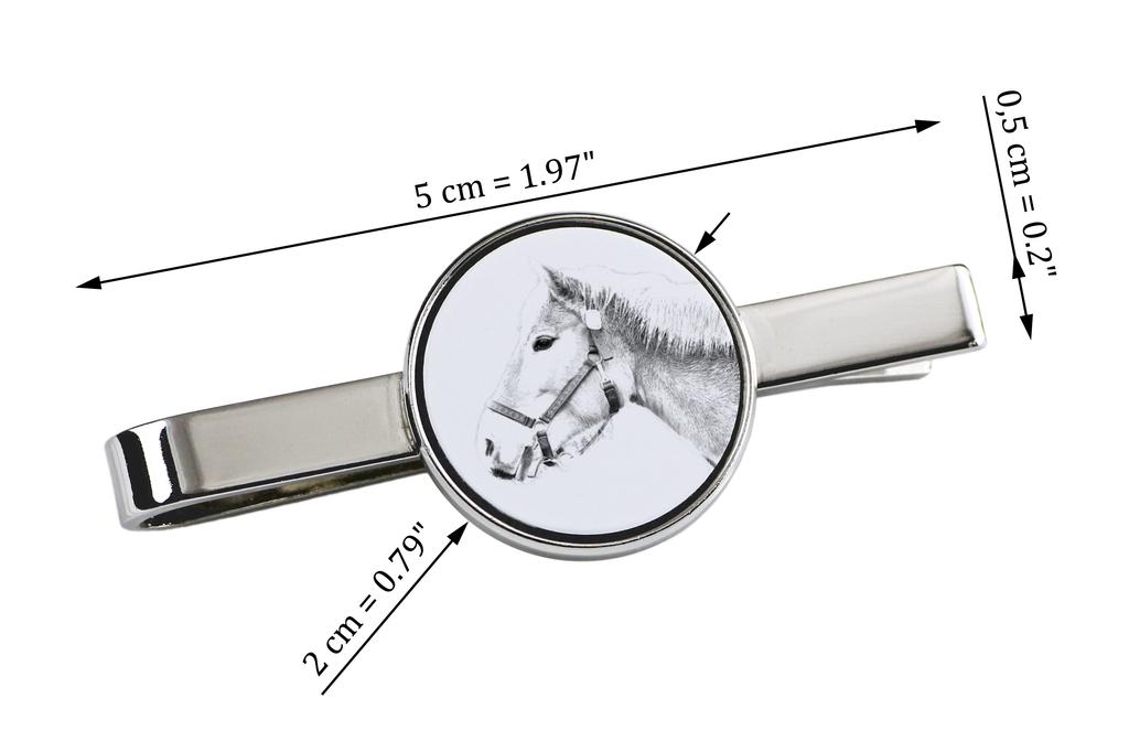 Haflinger - tie clip with a horse, personalized tie clip, a unique gift for a man from the Art-Dog brand